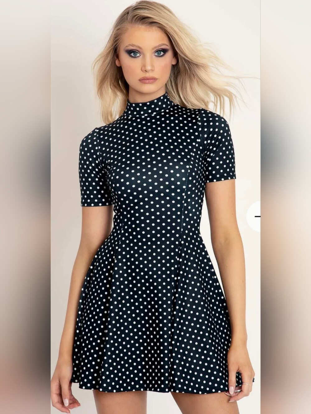 Black Milk Polka Dot Punk Evil Mini Skater Toasties Dress Small
